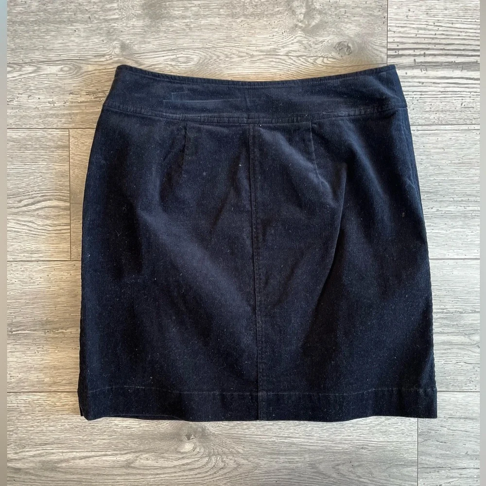 Charter Club Women’s Fold Over Skirt Faux Leather Buckle Black Size 6 Petite